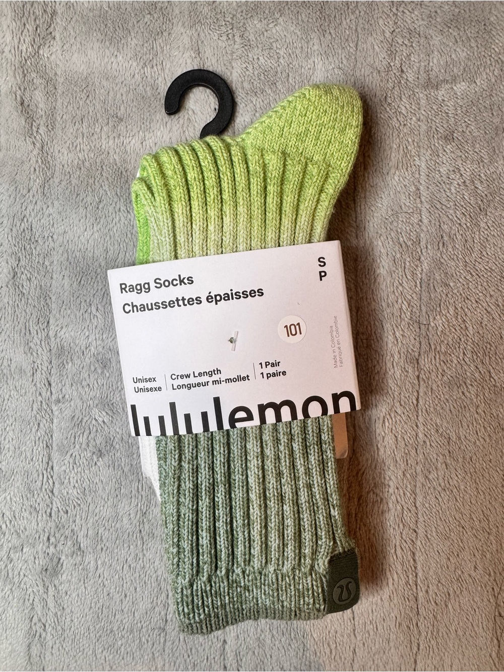 lululemon athletica Green Ragg Crew Socks - Unisex